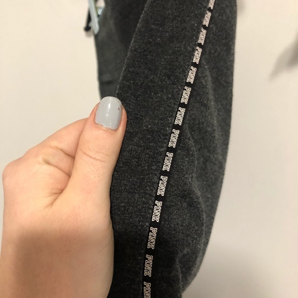 PINK cotton yoga leggings -  w pink logo trim - Picture 11 of 11